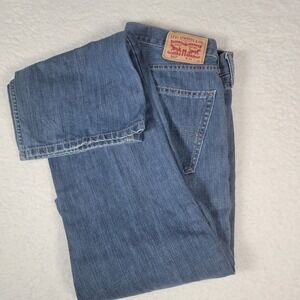 Levis 527 Jeans Mens 36x34 Blue Denim Slim Bootcut Medium Wash